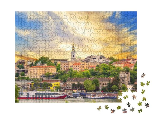Beautiful View of the Historic Center of Belgrade on the... Jigsaw Puzzle with 1000 pieces