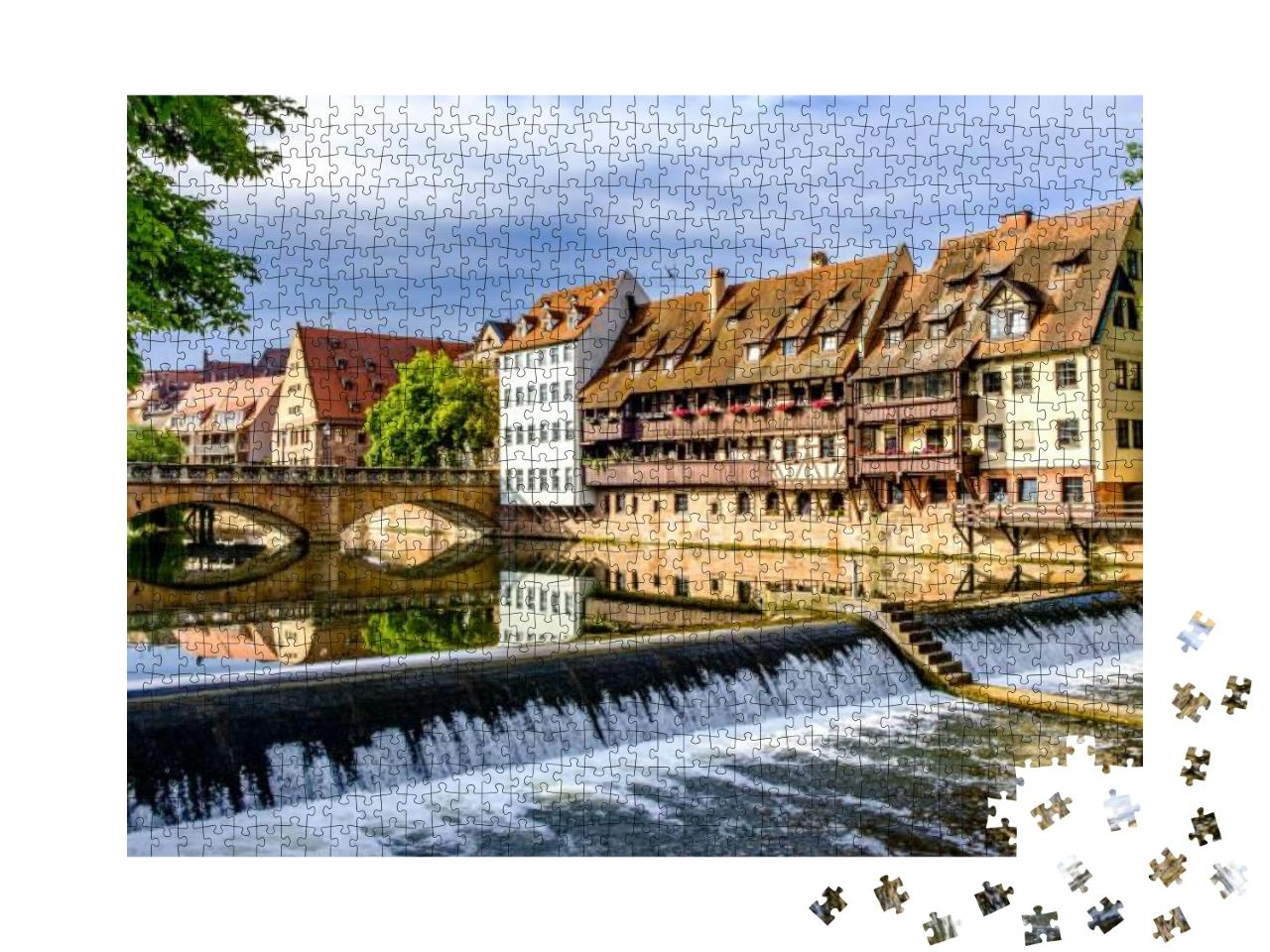 Historic Facade in the Old Town of Nuremberg - Germany... Jigsaw Puzzle with 1000 pieces