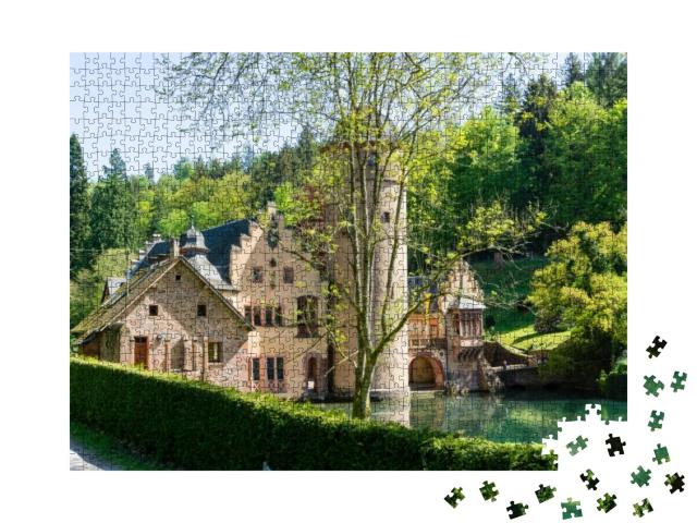 Schloss Mespelbrunn in Bavaria Germany... Jigsaw Puzzle with 1000 pieces