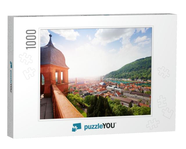 Schloss Heidelberg & City Panorama from Castle... Jigsaw Puzzle with 1000 pieces