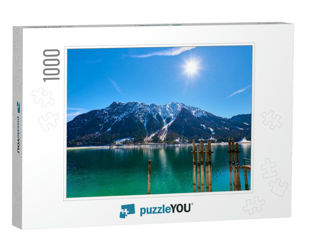 Pier Near of Lake Achen on a Sunny Day in the Austrian Al... Jigsaw Puzzle with 1000 pieces