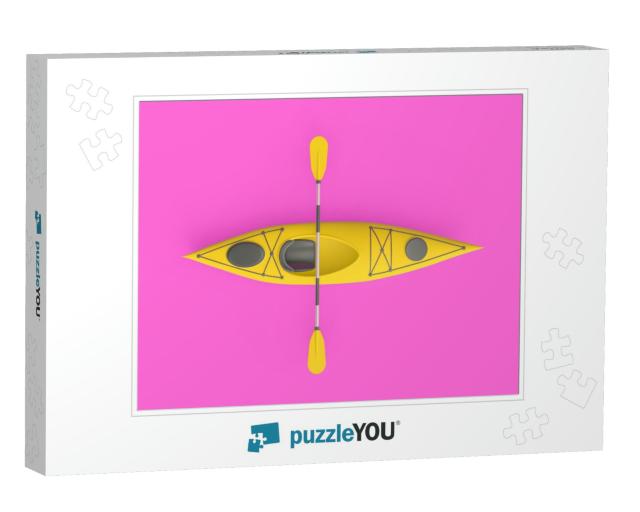 3D Render Illustration of Kayak. Small, Narrow Watercraft... Jigsaw Puzzle