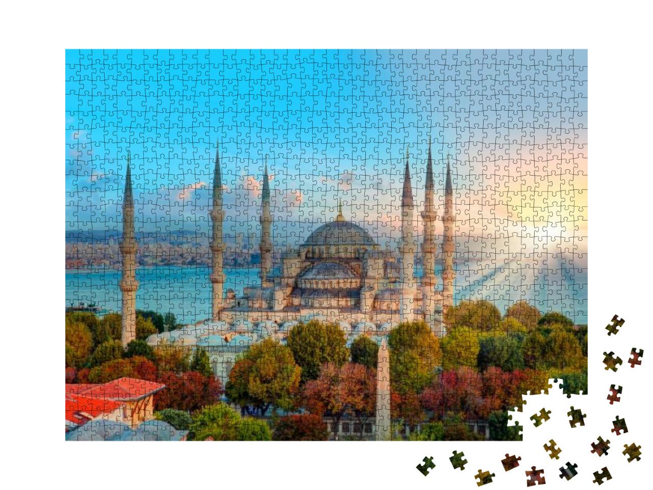 The Blue Mosque Sultanahmet - Istanbul, Turkey... Jigsaw Puzzle with 1000 pieces