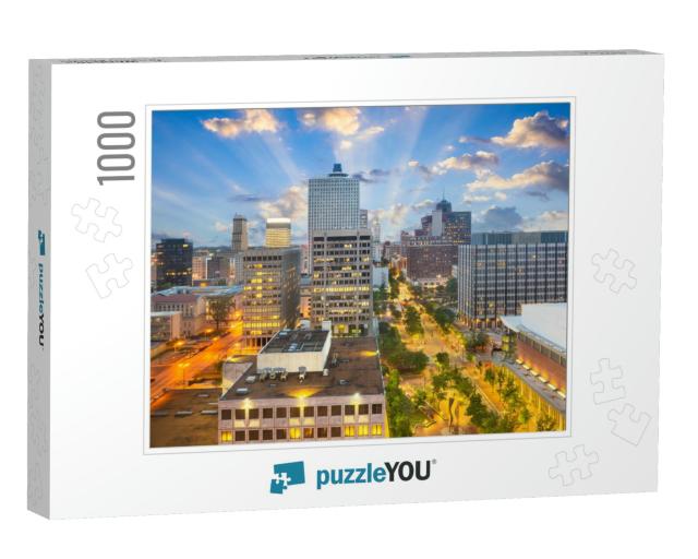 Memphis, Tennessee, USA Downtown City Skyline At Dusk... Jigsaw Puzzle with 1000 pieces
