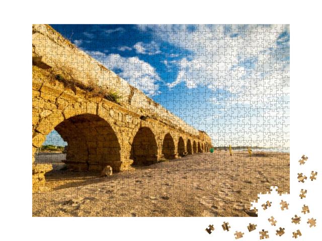 Ruins of Ancient Cesarea Built by Herod, Israel... Jigsaw Puzzle with 1000 pieces