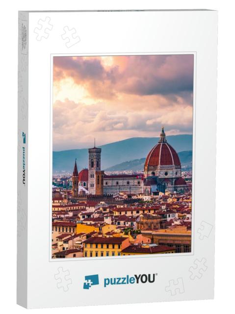 Sunset in Florence in Italy... Jigsaw Puzzle
