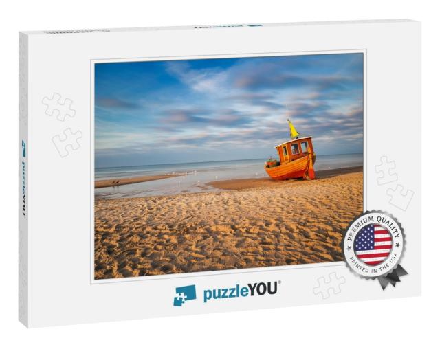 An Old, But Still Used Fishing Boat At the Beach of the V... Jigsaw Puzzle