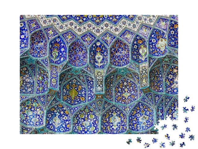 Details of Sheikh Lotfollah Mosque in Isfahan, Iran... Jigsaw Puzzle with 1000 pieces