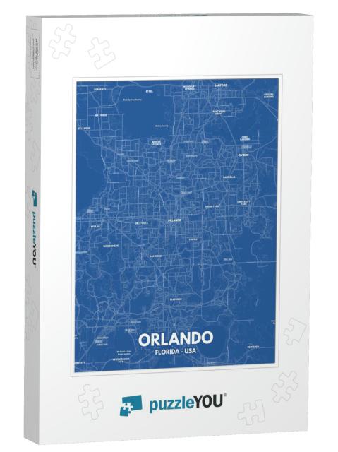Blueprint Orlando - Florida Map. Orlando - Florida Road M... Jigsaw Puzzle