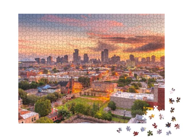 New Orleans, Louisiana, USA Downtown City Skyline At Dawn... Jigsaw Puzzle with 1000 pieces