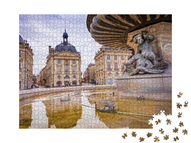 Place De La Bourse is One of the Most Visited Sights in t... Jigsaw Puzzle with 1000 pieces