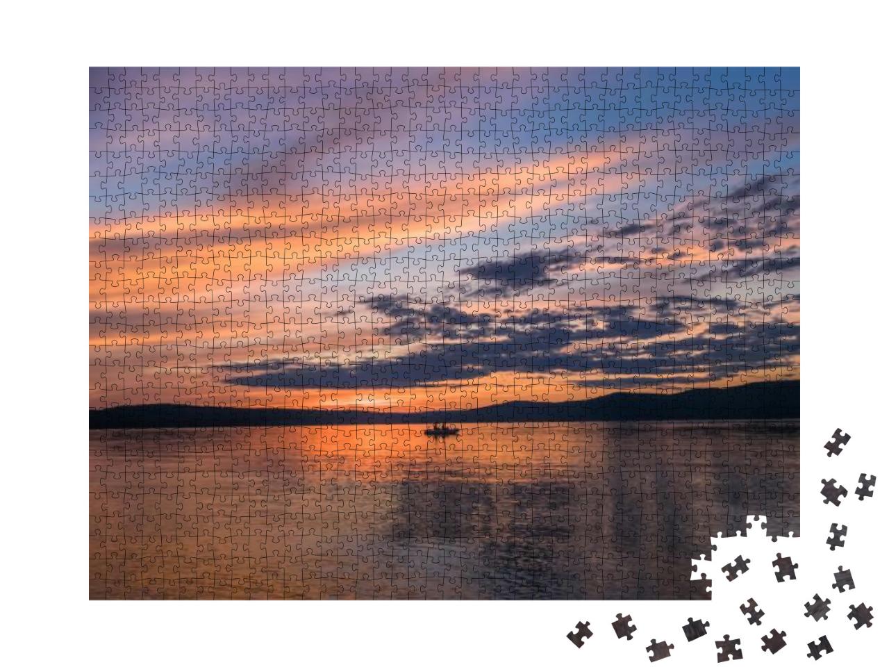 Summer Sunset At Driftwood Provincial Park, Ontario... Jigsaw Puzzle with 1000 pieces