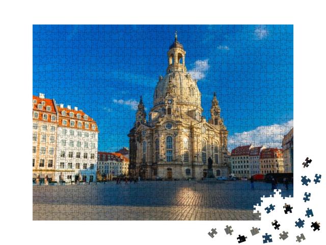 Church Frauenkirche in the Morning, Dresden, Germany... Jigsaw Puzzle with 1000 pieces