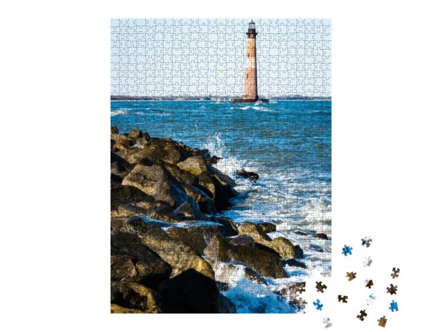 Morris Island Lighthouse in South Carolina... Jigsaw Puzzle with 1000 pieces