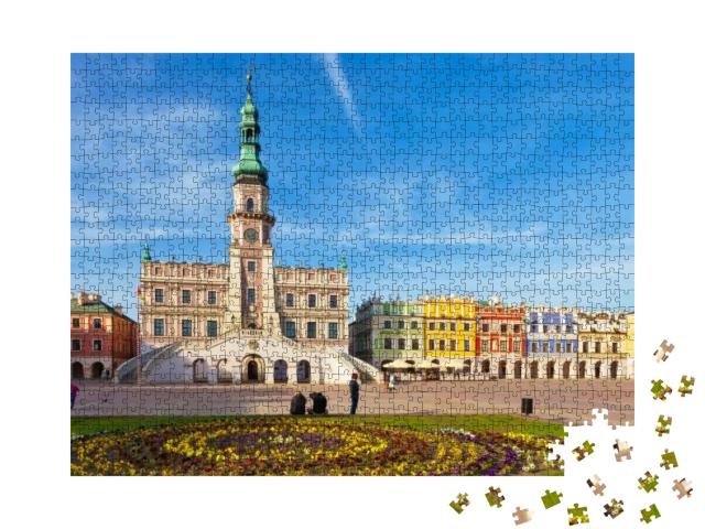 People Visitors Main Market Square in the Old Town, on Ap... Jigsaw Puzzle with 1000 pieces