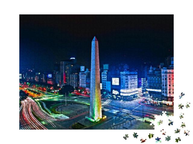 Buenos-Aires City Night High Definition... Jigsaw Puzzle with 1000 pieces