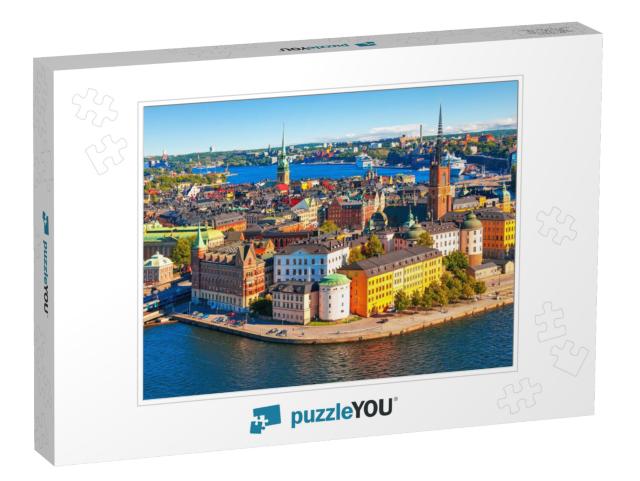 Scenic Summer Aerial Panorama of the Old Town Gamla Stan... Jigsaw Puzzle