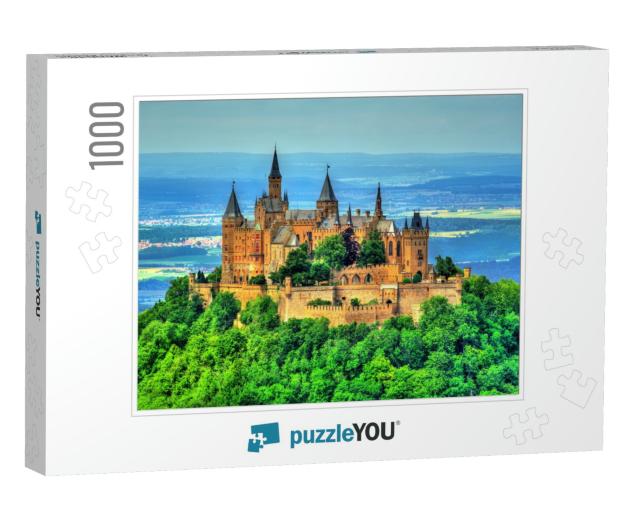 View of Hohenzollern Castle in the Swabian Alps - Baden-W... Jigsaw Puzzle with 1000 pieces
