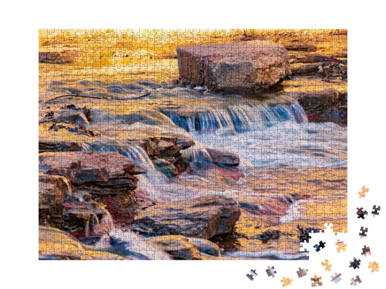 Sunny View of River Landscape of Martin Park At Oklahoma... Jigsaw Puzzle with 1000 pieces