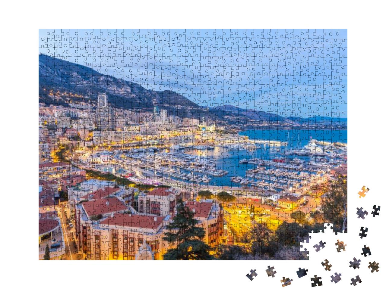 Monaco Monte Carlo Harbor French Riviera... Jigsaw Puzzle with 1000 pieces