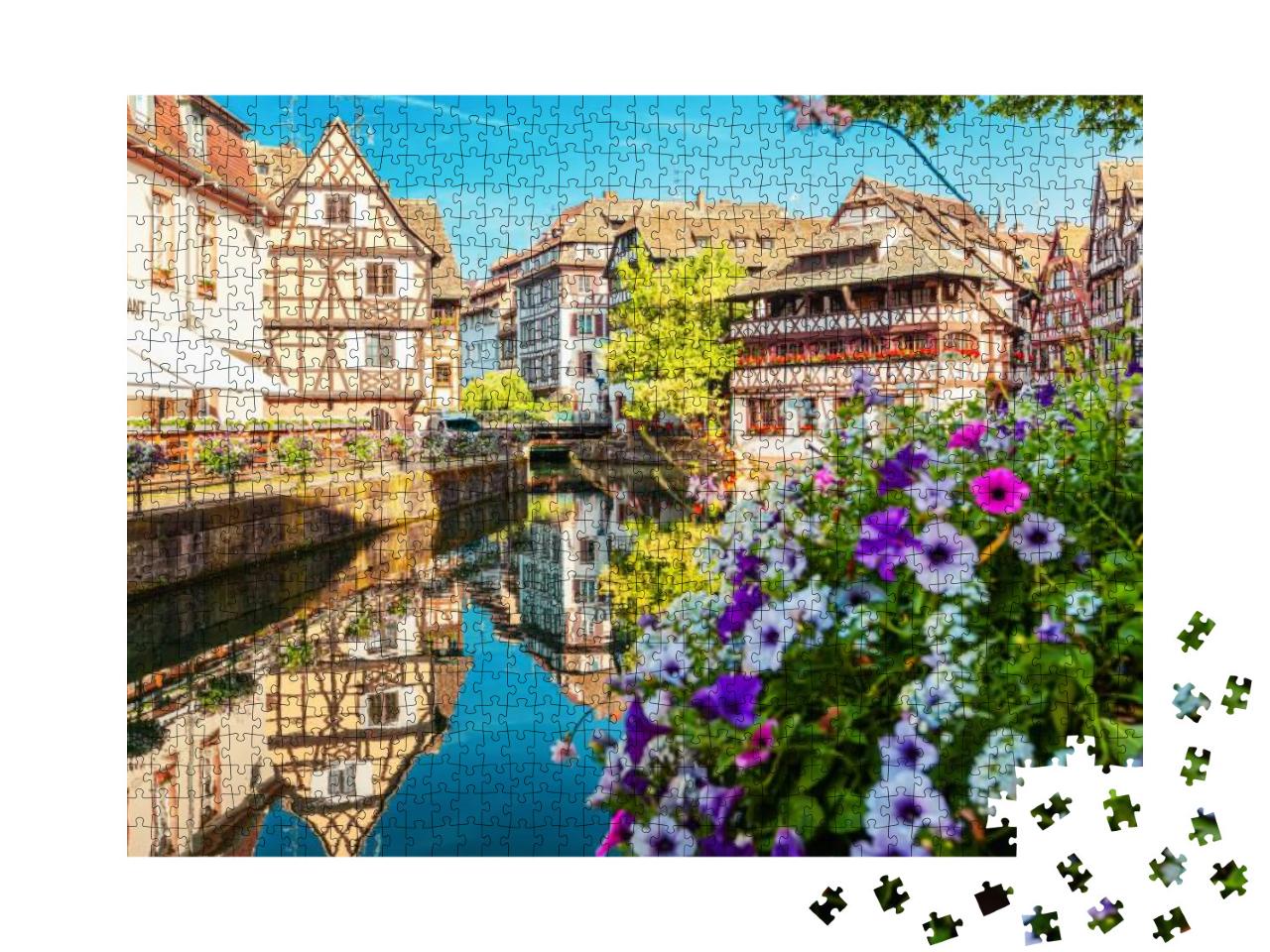 Traditional Picturesque Half-Timbered Houses in La Petite... Jigsaw Puzzle with 1000 pieces