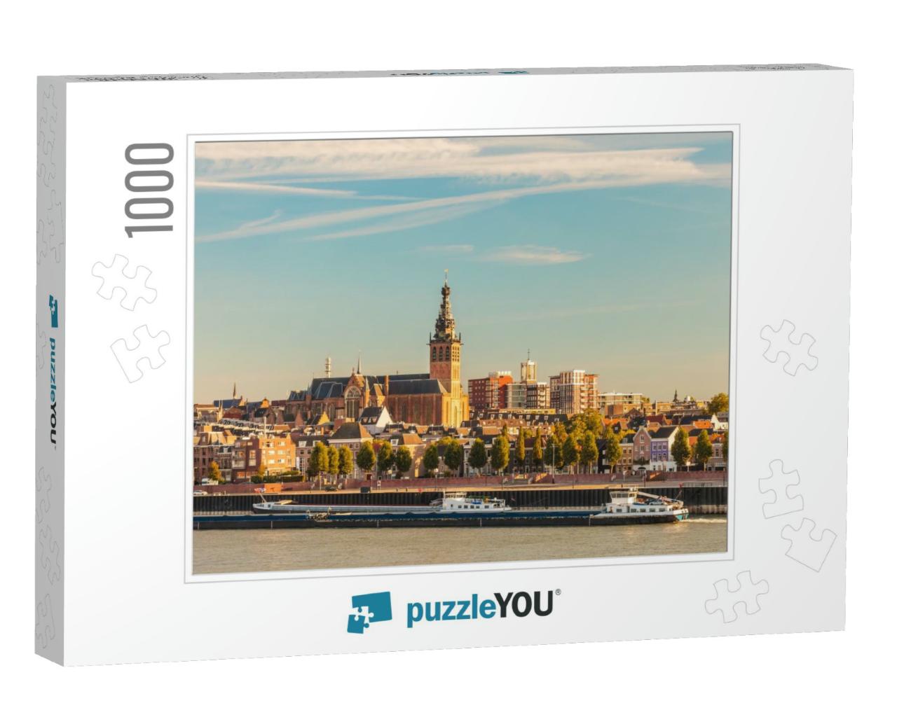 The Dutch City of Nijmegen During Sunset with the River W... Jigsaw Puzzle with 1000 pieces