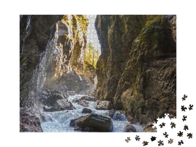 Partnachklamm in Garmisch-Partenkirchen, a Canyon in Germ... Jigsaw Puzzle with 1000 pieces