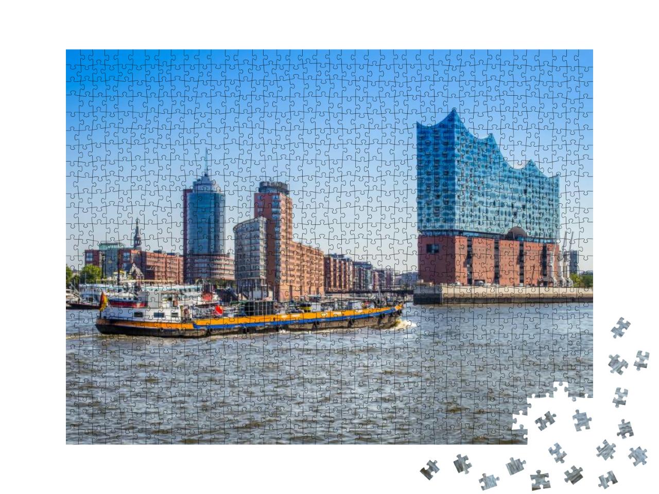 Port of Hamburg - Germany... Jigsaw Puzzle with 1000 pieces