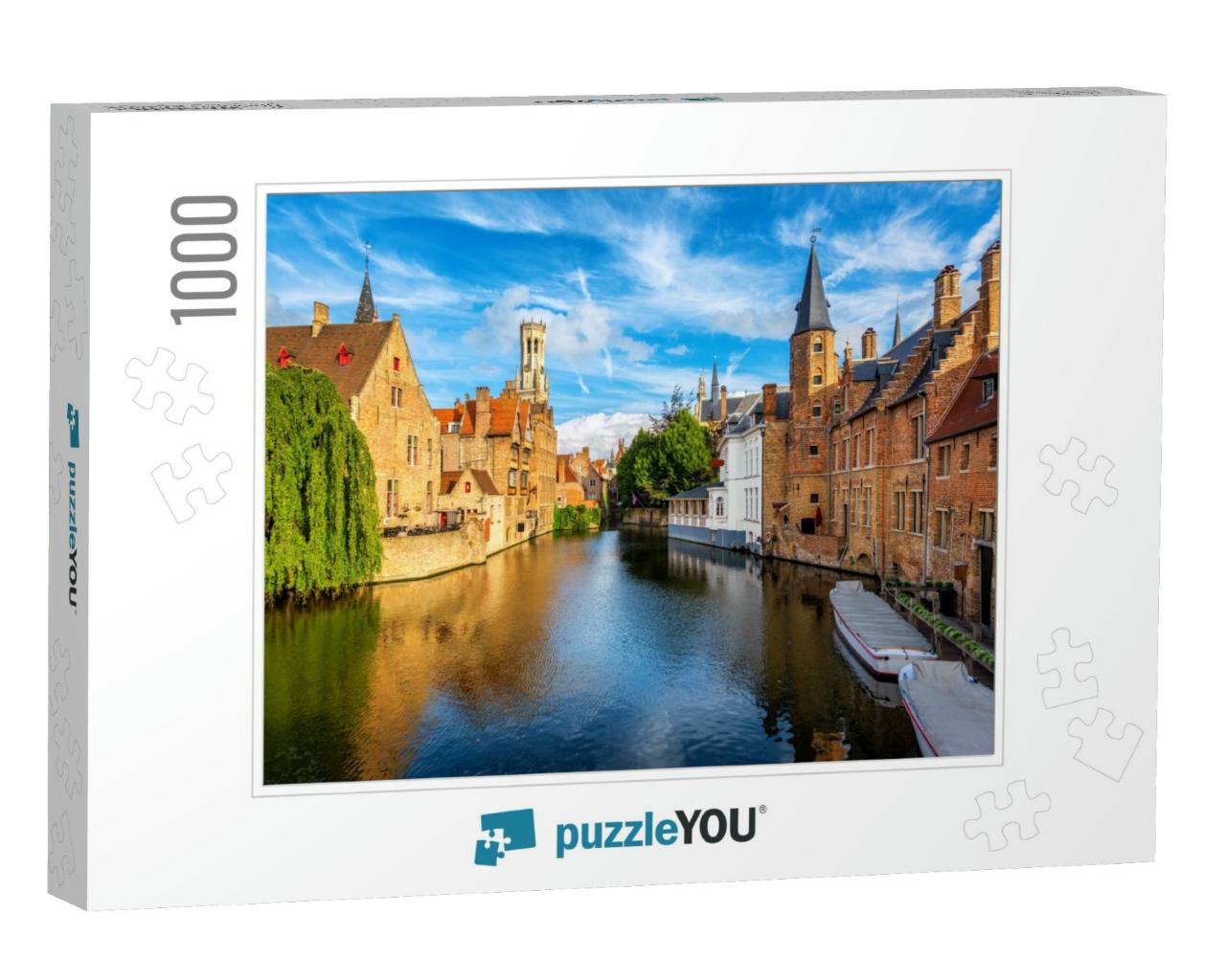The Rozenhoedkaai Canal, Historical Brick Houses & the Be... Jigsaw Puzzle with 1000 pieces