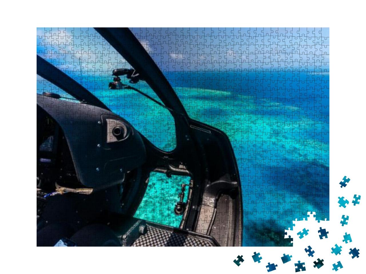 Helicopter Ride Over Moore Reef, Part of the Outer Great... Jigsaw Puzzle with 1000 pieces