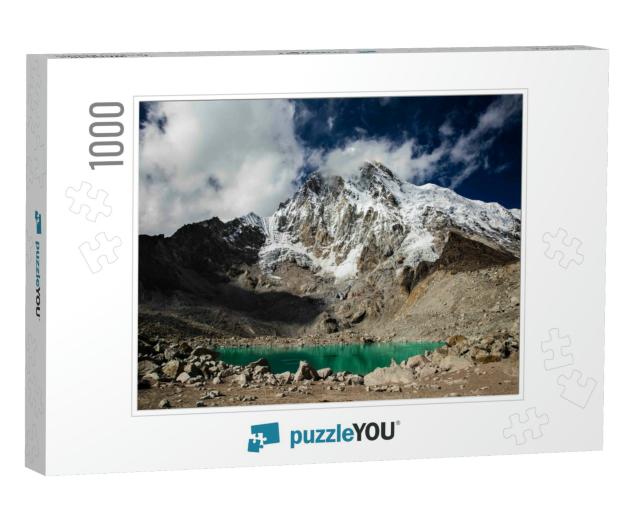 The Mount Pumori Himalayas, Lake, Sky. the Mountains in t... Jigsaw Puzzle with 1000 pieces