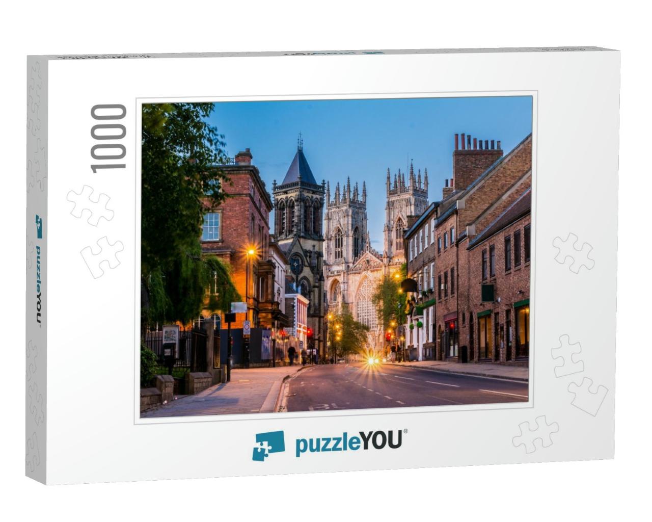 York, Evening Cityscape View from the Street with York Mi... Jigsaw Puzzle with 1000 pieces