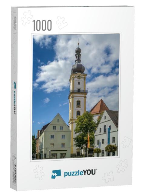 Tower of St. Michael Protestant Church in Weiden in Der O... Jigsaw Puzzle with 1000 pieces