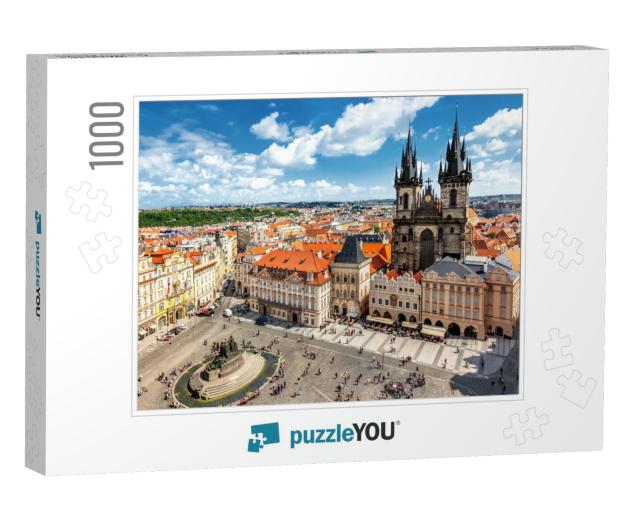 Old Town Square in Prague... Jigsaw Puzzle with 1000 pieces