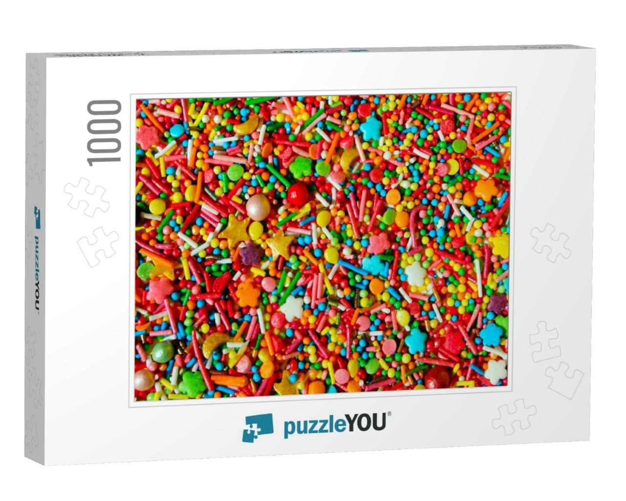 Abstract Colorful Background. Colorful Candies Background... Jigsaw Puzzle with 1000 pieces
