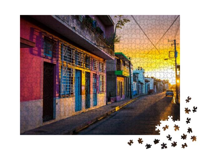 Camaguey, Cuba - the Warm Sunset Light Shines on the Empt... Jigsaw Puzzle with 1000 pieces