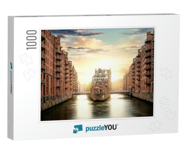 Hamburg, Germany - the Famous Water Castle in the Speiche... Jigsaw Puzzle with 1000 pieces