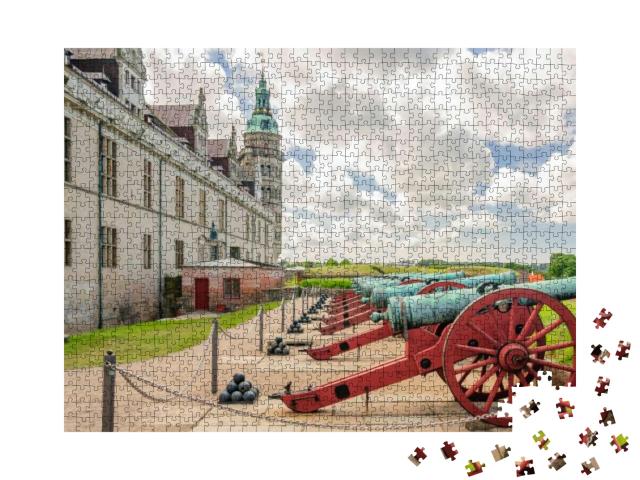 Old Cannons At the Walls of Kronborg Castle. They Guarded... Jigsaw Puzzle with 1000 pieces