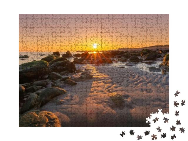 Peaceful Morning on a Beach in Helgoland Sun is Just Peak... Jigsaw Puzzle with 1000 pieces