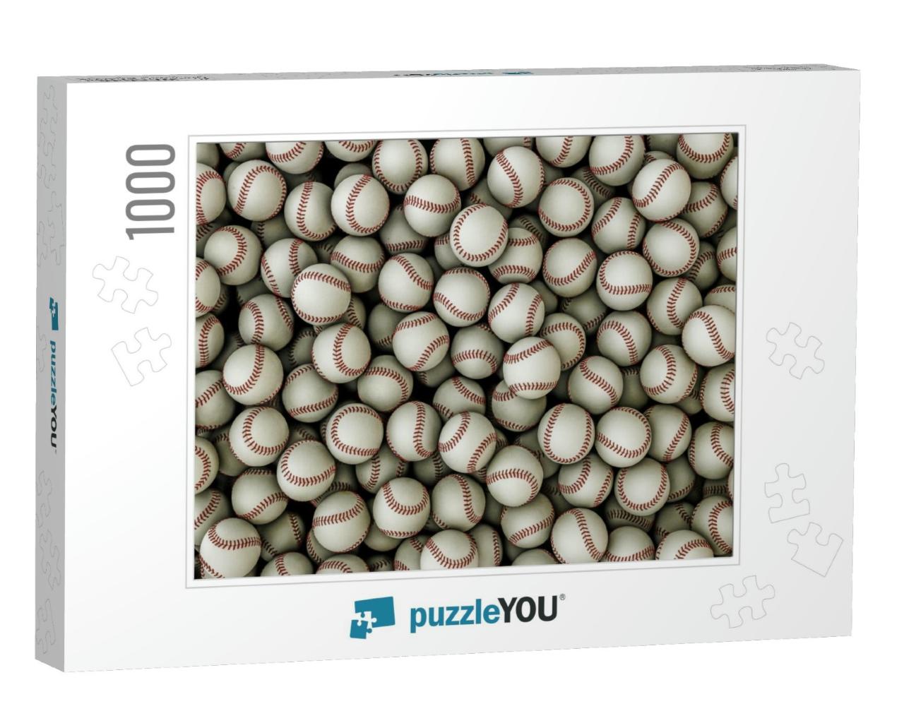 Baseballs Background... Jigsaw Puzzle with 1000 pieces