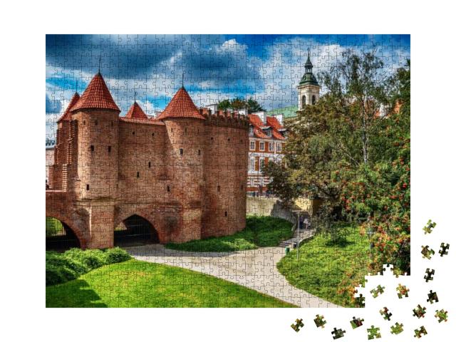 Warsaw, Poland the Warsaw Barbacan, Polish Barbakan Warsz... Jigsaw Puzzle with 1000 pieces