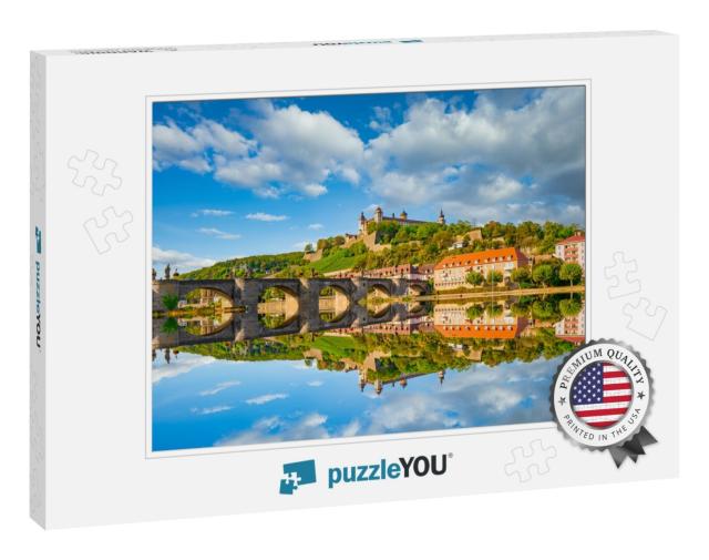 Marienberg Fortress in Wurzburg with Reflection. Germany... Jigsaw Puzzle