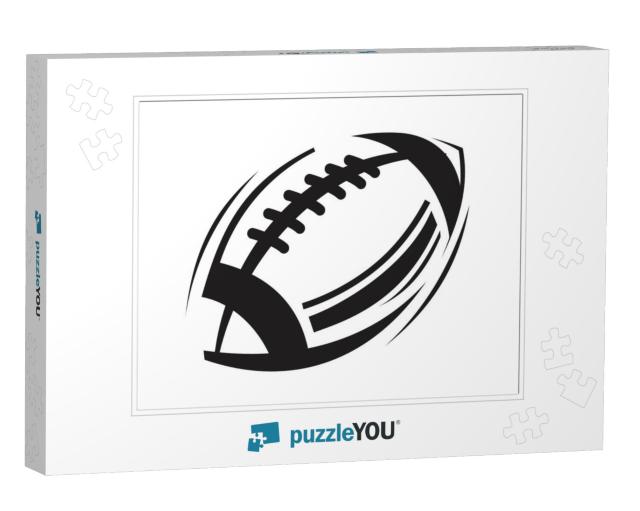 vector black Football icons on white background Jigsaw Puzzle
