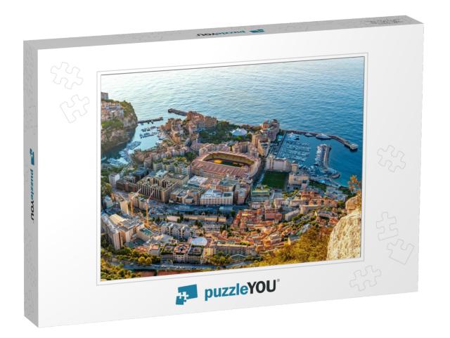 Aerial View of Stadium of Monaco At Sunrise, View from La... Jigsaw Puzzle