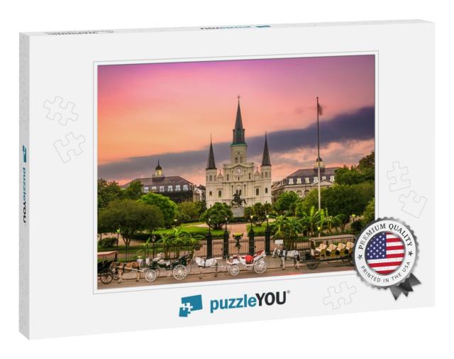 New Orleans, Louisiana At Jackson Square... Jigsaw Puzzle