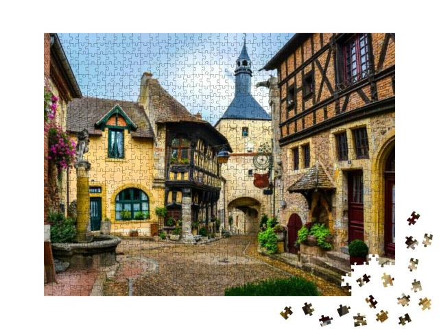 Rothenburg Ob Der Tauber. Fairytale Town in Bavaria, Germ... Jigsaw Puzzle with 1000 pieces