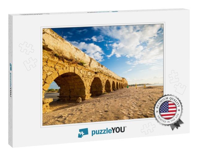 Ruins of Ancient Cesarea Built by Herod, Israel... Jigsaw Puzzle