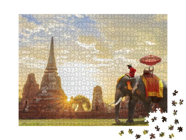 Elephant for Tourists on an Ride Tour of the Ancient City... Jigsaw Puzzle with 1000 pieces