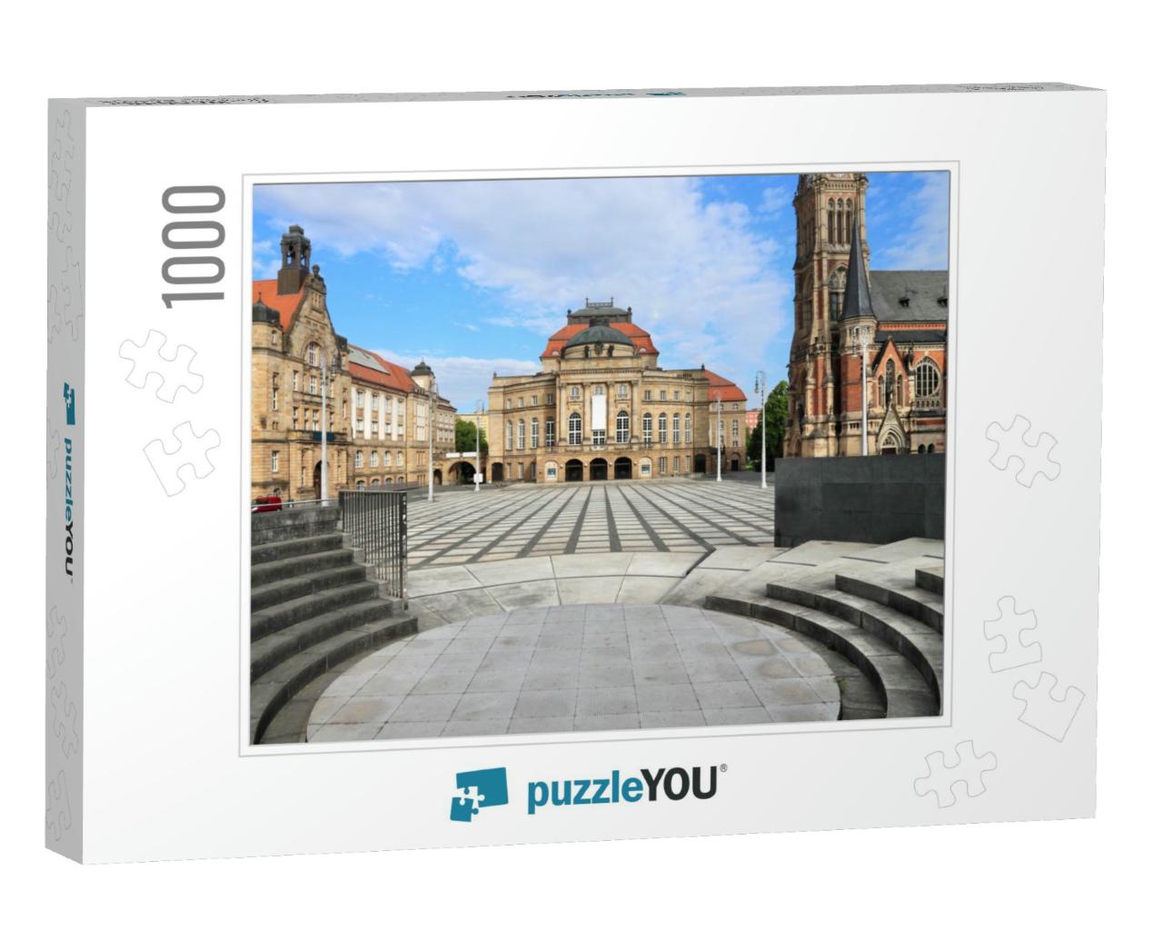 Chemnitz City in Germany. Theaterplatz Theater Square - P... Jigsaw Puzzle with 1000 pieces