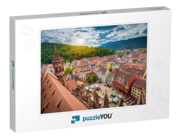 Aerial View of the Historic City Center of Freiburg Im Br... Jigsaw Puzzle